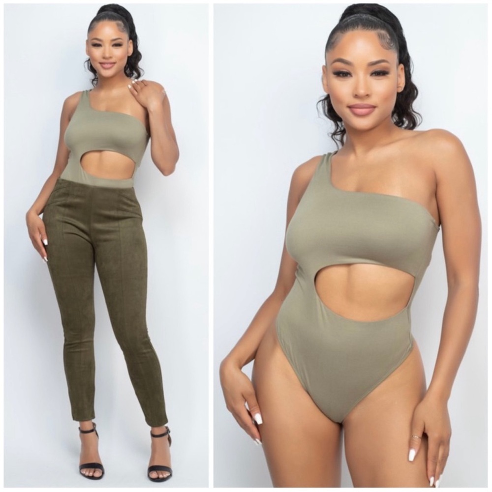 Olive cut out bodysuit - Picture 6 of 7